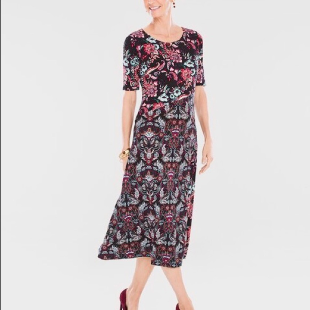 Chicos Flowy A-line dress size Medium